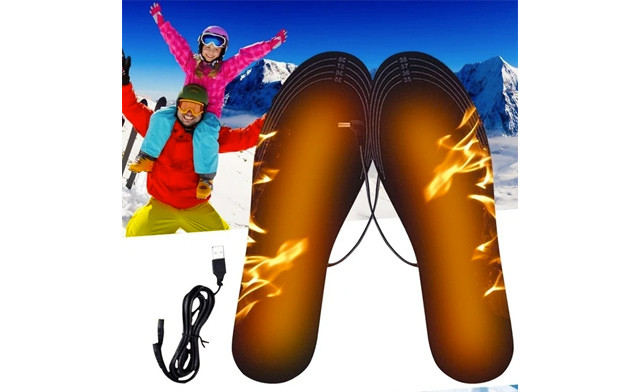 Image of $19.95 for a USB Electric Heated Black Shoe Insoles (a $39 Value)