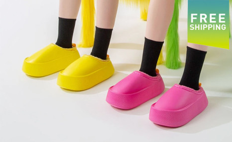 platform fuzzy heels