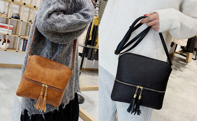 Image of $25.95 for a Tassel Charm Crossbody Bag (a $67.99 Value)