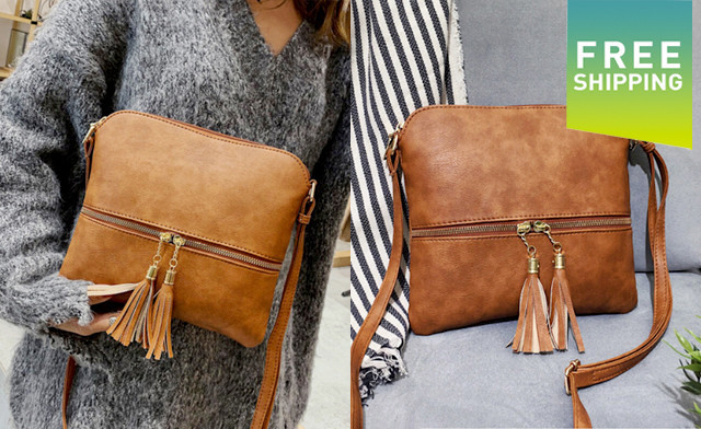 Image of $25.95 for a Tassel Charm Crossbody Bag (a $67.99 Value)