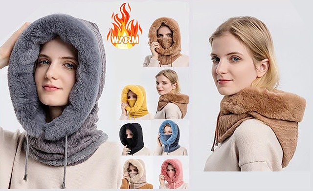 Image of $25 for a Fur Winter Hood Mask Set (a $62.50 Value)