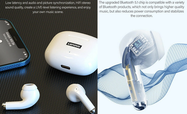 Image of $31.95 for Lenovo LP40 Pro Earbuds (a $109.99 Value)