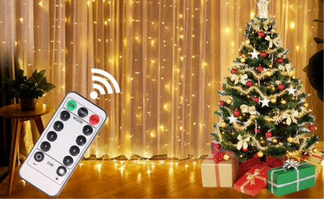 $19.95 for Christmas Curtain Lights with Remote Control (a $62.99 Value) $19.95 for Christmas Curtain Lights with Remote Control (a $62.99 Value)