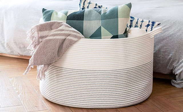 $22.95 for a Woven Cotton Rope Basket (a $72.50 Value) $22.95 for a Woven Cotton Rope Basket (a $72.50 Value)
