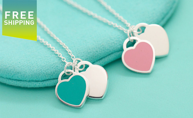 $27.95 for a Sterling Silver Double Heart Pendant Necklace (a $118 Value) $27.95 for a Sterling Silver Double Heart Pendant Necklace (a $118 Value)