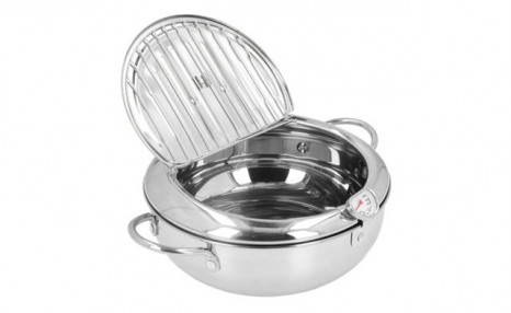 $33.95 for a 3.4L Stainless Steel Deep Fryer Pot with Thermometer (a $69.99 Value) $33.95 for a 3.4L Stainless Steel Deep Fryer Pot with Thermometer (a $69.99 Value)