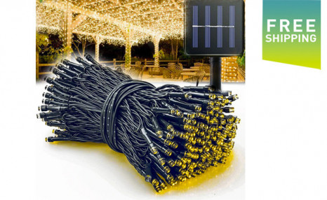 $25 for 100 LED Outdoor Solar String Lights - 12 Meters (an $84 Value) $25 for 100 LED Outdoor Solar String Lights - 12 Meters (an $84 Value)