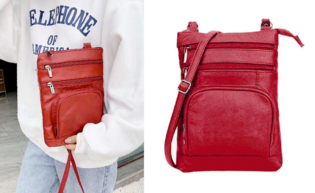 Image of $29.95 for a Women's Genuine Leather Crossbody Bag (a $79 Value)