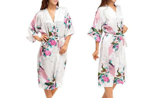 Image of $25 for a Satin Robe Dressing Gown (a $79.99 Value)