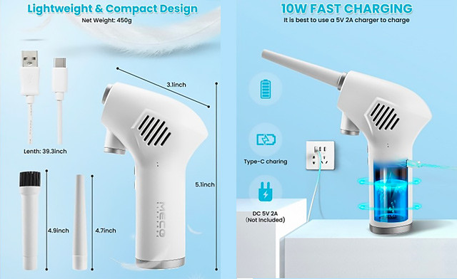 Image of $20.95 for a Mini Cordless Compressed Air Duster (a $49.99 Value)