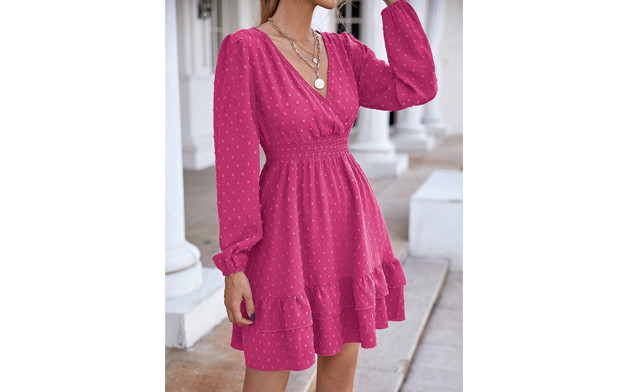 Image of $43.95 for a Women's V-Neck Long Sleeve Dress (a $97.99 Value)