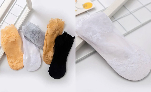 Image of $19.95 for 5-Pairs of Women's Lace Socks (a $35 Value)