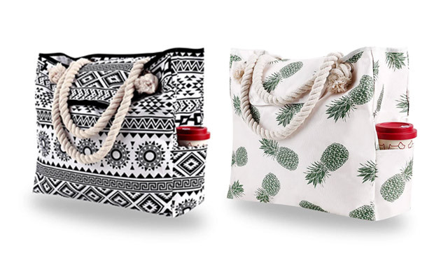 Image of $35.95 for an Extra Large Canvas Beach Bag (a $65 value)