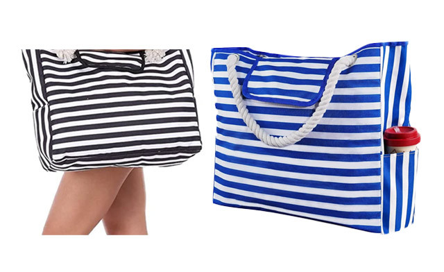 Image of $35.95 for an Extra Large Canvas Beach Bag (a $65 value)