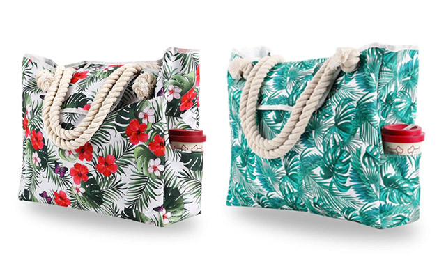 Image of $35.95 for an Extra Large Canvas Beach Bag (a $65 value)