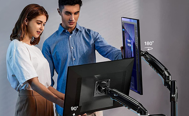 Image of $39.95 for a Height Adjustable Dual Monitor Stand (a $102.99 Value)