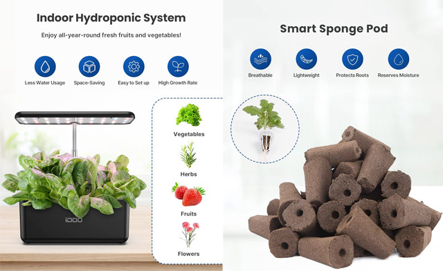Image of $26.95 for an iDOO 7-Pod Hydroponic Growing System (a $79.99 Value)