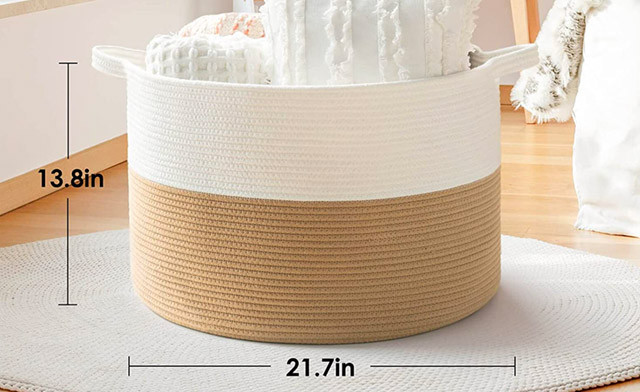 Image of $17.73 for a Woven Cotton Rope Basket (a $72.50 Value)