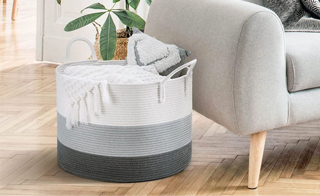 Image of $17.73 for a Woven Cotton Rope Basket (a $72.50 Value)