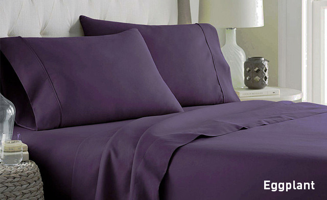 Image of Up to 79% off a 4-Piece 600 Thread Count Cotton Blend Sheet Sets