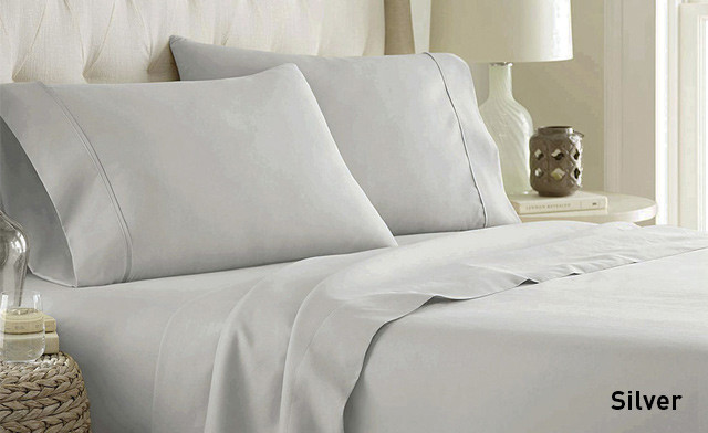 Image of Up to 79% off a 4-Piece 600 Thread Count Cotton Blend Sheet Sets