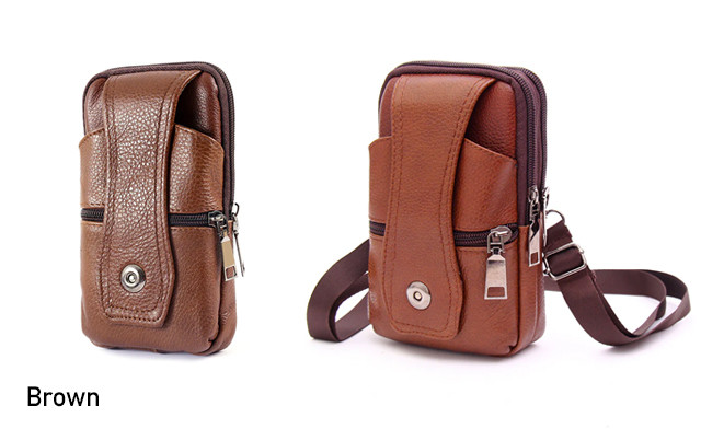 Image of Up to 66% off a Men's PU Leather Waist Bag