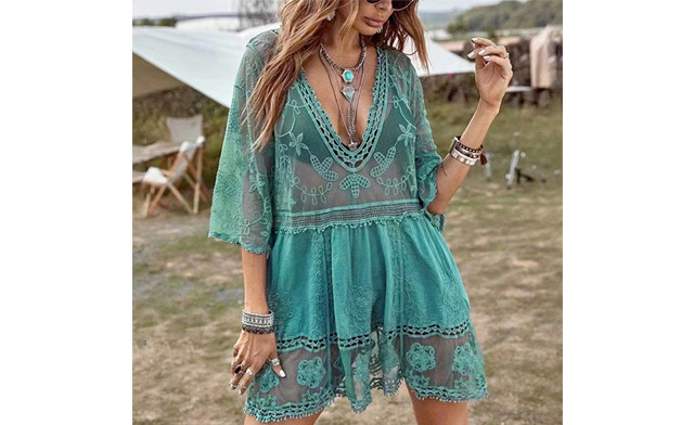 Image of $25.38 for a Women's Lace Cover Up Dress (a $42.99 Value)