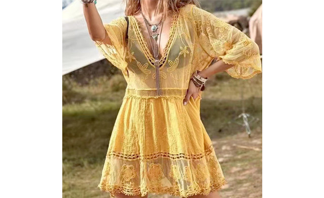 Image of $25.38 for a Women's Lace Cover Up Dress (a $42.99 Value)