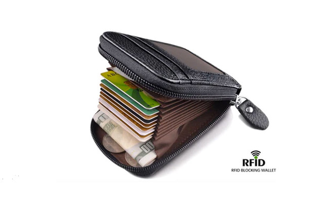 Image of $21.95 for a Men’s Slim Clip RFID Leather Wallet (a $59.99 Value)