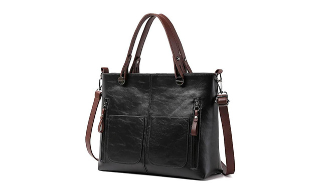 Image of $29.95 for a Women’s Leather Tote Handbag (a $74.90 Value)