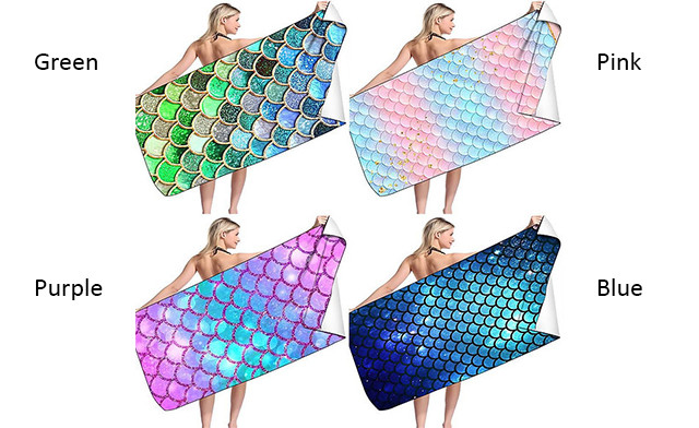Image of $25.95 for a Mermaid Towel (a $49.99 Value)