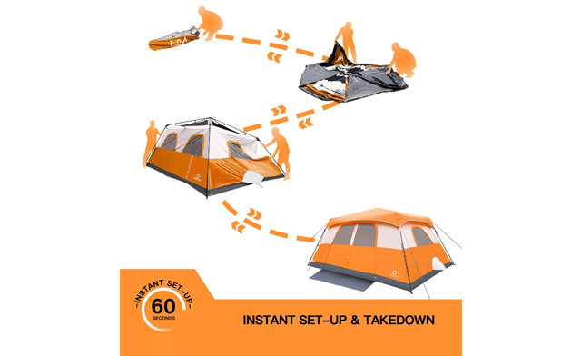 Image of $168.95 for a 10-Person Instant Camping Tent (a $269.99 Value)