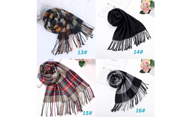 Image of $24.95 for a Plaid Blanket Scarf (a $64.99 Value)