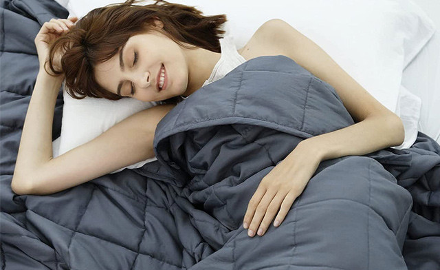 Image of $24.95 for a 15lb 100% Cotton Weighted Blanket (a $109 Value)