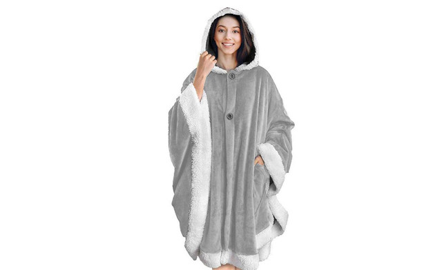 Image of $52.95 for a Women's Hooded Cloak Blanket (a $115 Value)