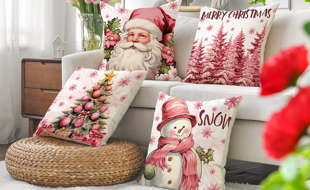 Image of $30 for a 4-Pack of Christmas Cushion Covers (a $56 Value)