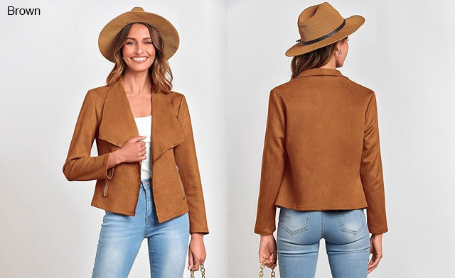 Image of $39 for a Women's Faux Suede Jacket (an $81.89 Value)