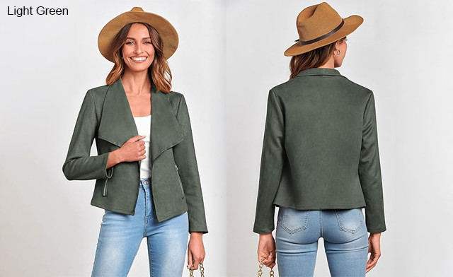 Image of $39 for a Women's Faux Suede Jacket (an $81.89 Value)
