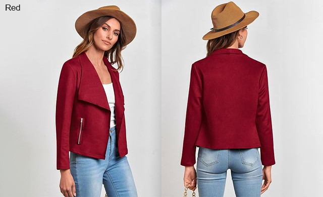 Image of $39 for a Women's Faux Suede Jacket (an $81.89 Value)