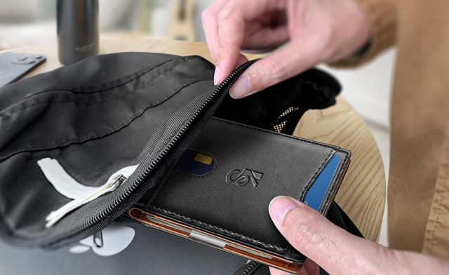 Image of $21.95 for a Men's Slim Leather Wallet (a $44.99 Value)