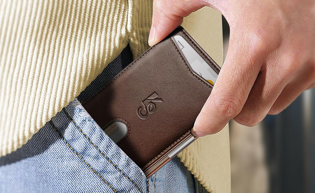 Image of $21.95 for a Men's Slim Leather Wallet (a $44.99 Value)