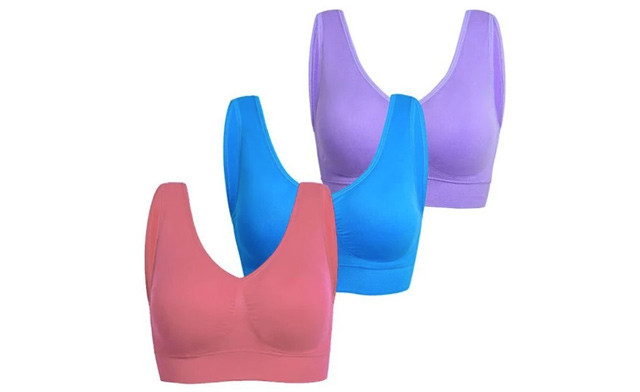 Image of $24.95 for a 3-Pack of Seamless Miracle Bras with Removable Pads (a $60 Value)