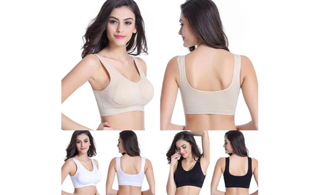Image of $24.95 for a 3-Pack of Seamless Miracle Bras with Removable Pads (a $60 Value)