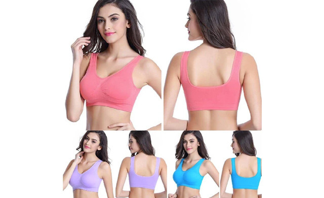 Image of $24.95 for a 3-Pack of Seamless Miracle Bras with Removable Pads (a $60 Value)