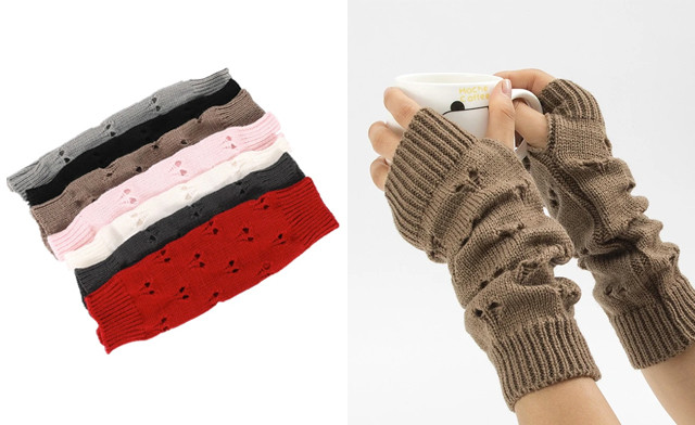 Image of $15.95 for a Pair of Women's Crochet Arm Warmers (a $34.99 Value)