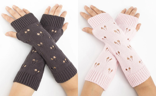 Image of $15.95 for a Pair of Women's Crochet Arm Warmers (a $34.99 Value)