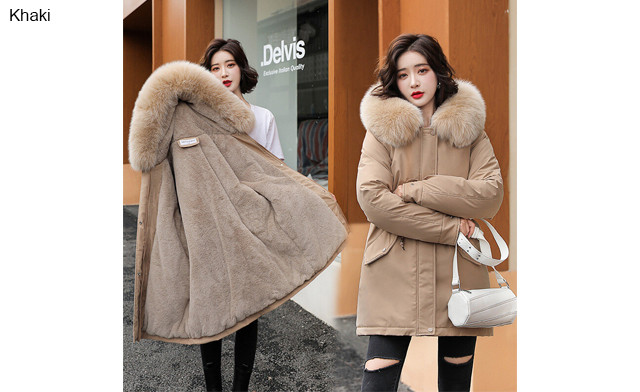 Image of $64.95 for a Women's Winter Coat with Fur Collar (a $134.99 Value)