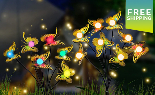 Image of $24.95 for a Solar Butterfly Lamp - 2 Pieces (a $52.98 Value)