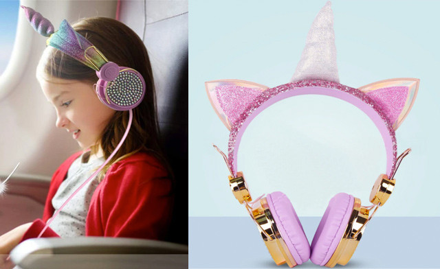 Image of $25.95 for a Kids Unicorn Wired Headset with Microphone (a $59.99 Value)