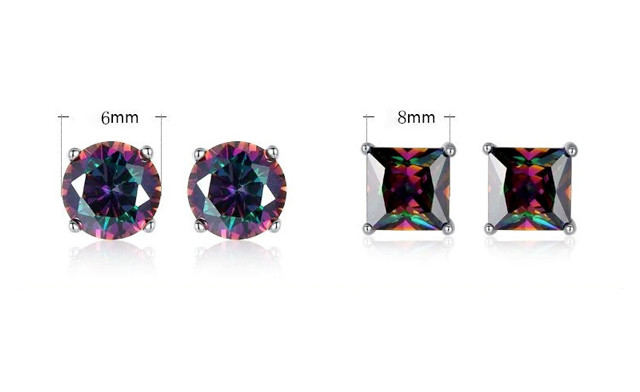 Image of $18 for a 2-Pack of Rainbow Stud Earrings (a $40 Value)